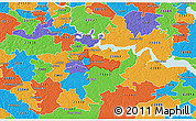 Political 3D Map of ZIP code 23875