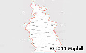 Silver Style Simple Map of ZIP codes starting with 239, cropped outside