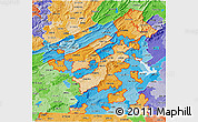 Political Shades 3D Map of ZIP codes starting with 240