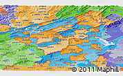 Political Shades Panoramic Map of ZIP codes starting with 240