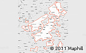 Silver Style Simple Map of ZIP codes starting with 240