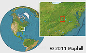 Satellite Location Map of ZIP code 24060