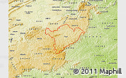 Physical Map of ZIP code 24091