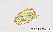Physical 3D Map of ZIP code 24426, cropped outside