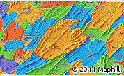 Political 3D Map of ZIP code 24426