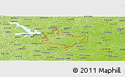 Physical Panoramic Map of ZIP code 24557