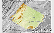 Physical 3D Map of Augusta County, desaturated