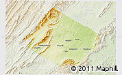 Physical 3D Map of Augusta County, lighten