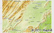 Physical 3D Map of Augusta County