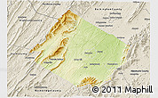 Physical 3D Map of Augusta County, shaded relief outside