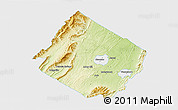 Physical 3D Map of Augusta County, single color outside