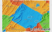 Political 3D Map of Augusta County