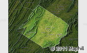 Satellite Map of Augusta County, darken