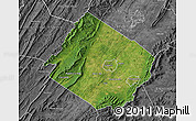Satellite Map of Augusta County, desaturated