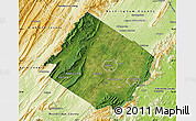 Satellite Map of Augusta County, physical outside