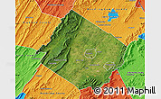 Satellite Map of Augusta County, political outside