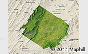 Satellite Map of Augusta County, shaded relief outside