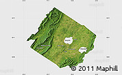 Satellite Map of Augusta County, single color outside