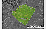 Satellite Map of Buckingham County, desaturated