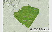 Satellite Map of Buckingham County, lighten