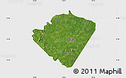 Satellite Map of Buckingham County, single color outside