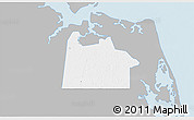 Gray 3D Map of Chesapeake City, single color outside