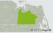 Physical 3D Map of Chesapeake City, lighten, semi-desaturated