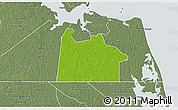 Physical 3D Map of Chesapeake City, semi-desaturated