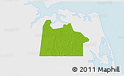 Physical 3D Map of Chesapeake City, single color outside