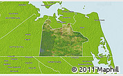 Satellite 3D Map of Chesapeake City, physical outside