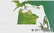 Satellite 3D Map of Chesapeake City, single color outside