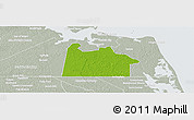 Physical Panoramic Map of Chesapeake City, lighten, semi-desaturated