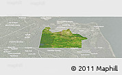 Satellite Panoramic Map of Chesapeake City, lighten, semi-desaturated