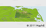 Satellite Panoramic Map of Chesapeake City, physical outside