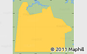 Savanna Style Simple Map of Chesapeake City, single color outside