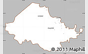 Gray Simple Map of Chesterfield County, cropped outside