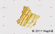 Physical Map of Highland County, cropped outside