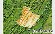 Physical Map of Highland County, satellite outside