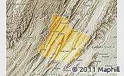 Physical Map of Highland County, semi-desaturated
