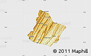 Physical Map of Highland County, single color outside