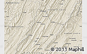 Shaded Relief Map of Highland County