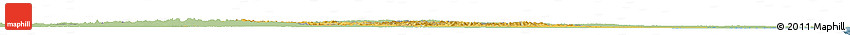 Savanna Style Horizon Map of Virginia, single color outside