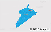 Political 3D Map of Isle of Wight County, cropped outside