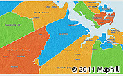 Political 3D Map of Isle of Wight County