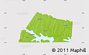 Physical Map of Mecklenburg County, cropped outside