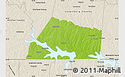 Physical Map of Mecklenburg County, shaded relief outside