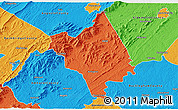 Political 3D Map of Nelson County