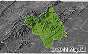 Satellite 3D Map of Nelson County, desaturated