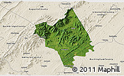 Satellite 3D Map of Nelson County, shaded relief outside