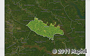 Satellite Map of New Kent County, darken